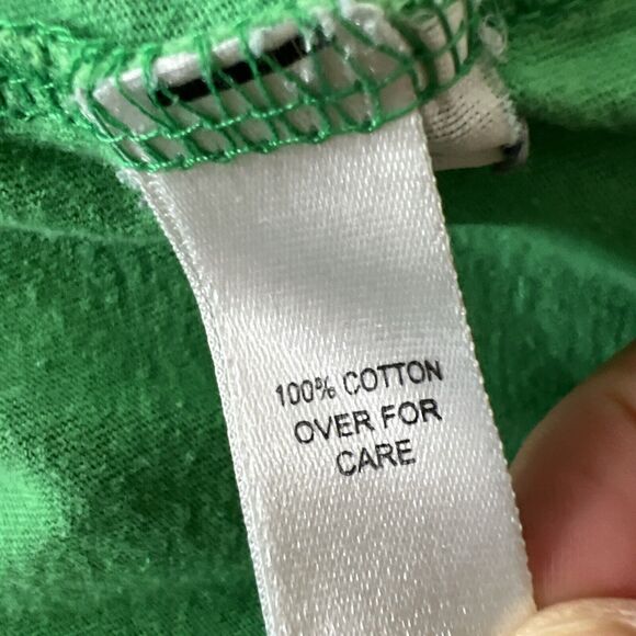 Notre Dame Long Sleeve Shirt Men Medium Green Blue Colorblock Original League - Picture 4 of 14